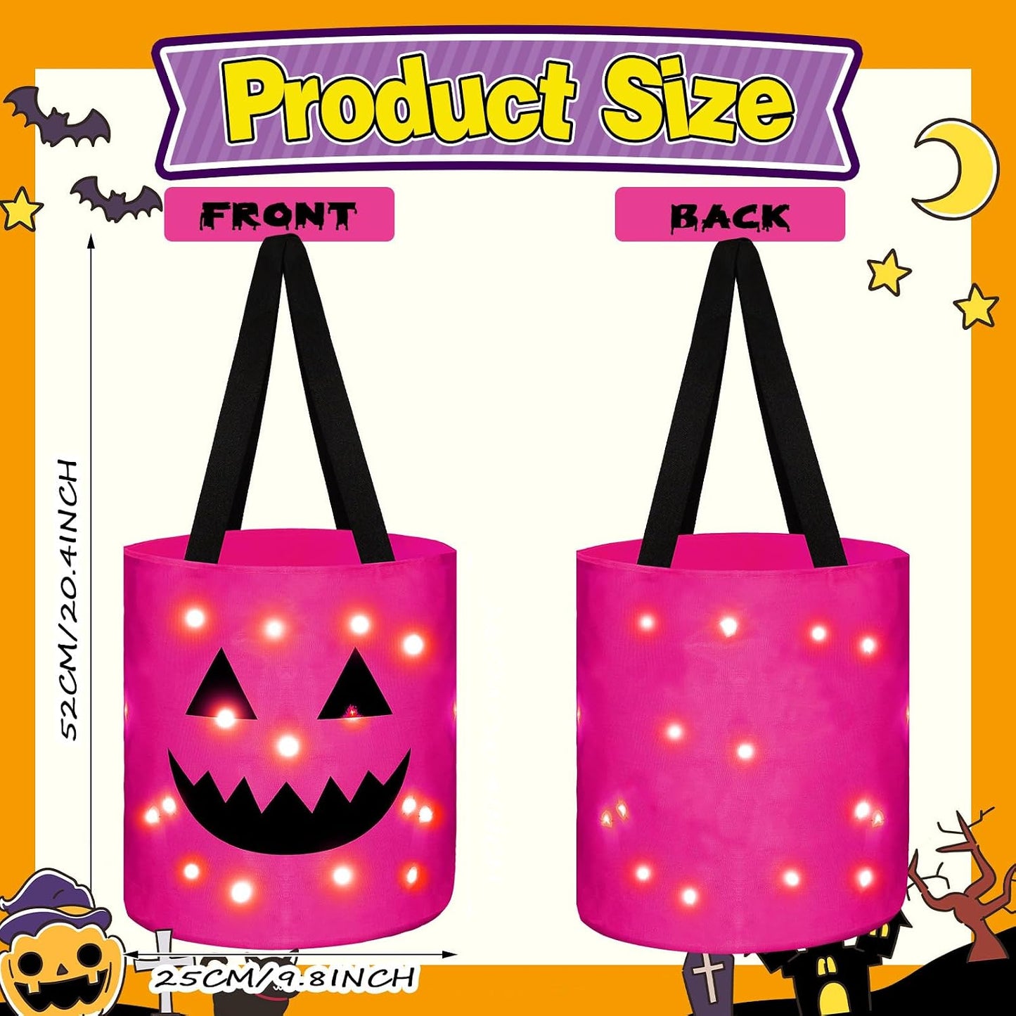 Halloween LED Trick or Treat Bags