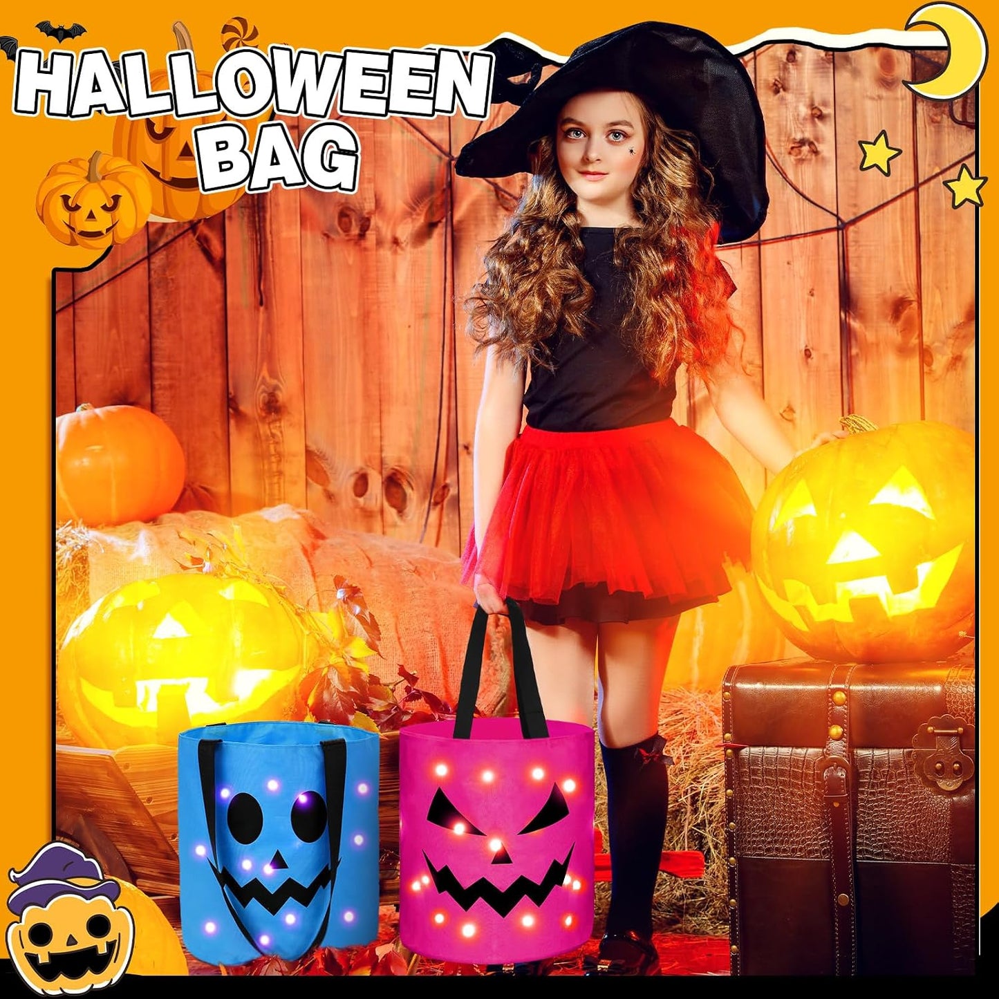 Halloween LED Trick or Treat Bags