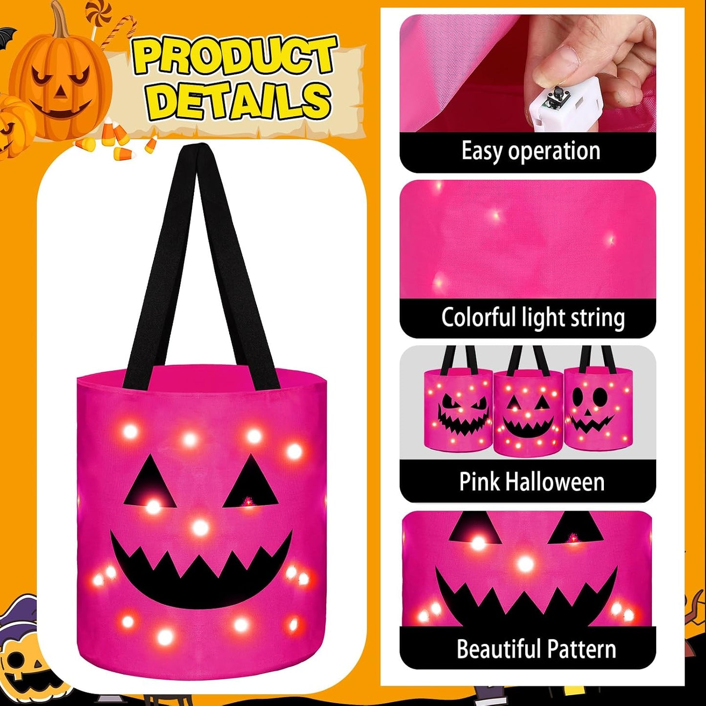 Halloween LED Trick or Treat Bags