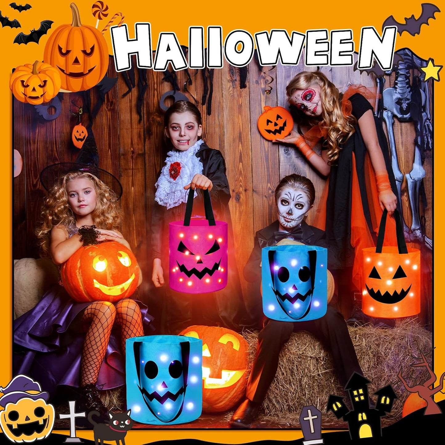 Halloween LED Trick or Treat Bags