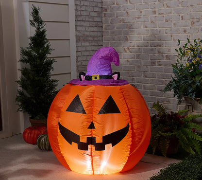 Inflatable Peek-A-Boo Cat Jack-O-Lantern
