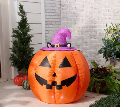 Inflatable Peek-A-Boo Cat Jack-O-Lantern