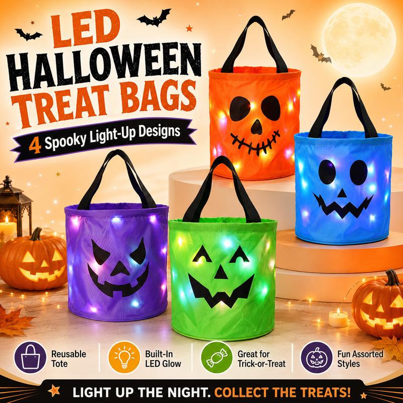 LED Halloween Treat Bags