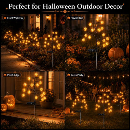 Solar Pumpkin Stake Lights