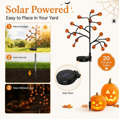 Solar Pumpkin Stake Lights