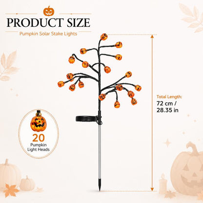 Solar Pumpkin Stake Lights
