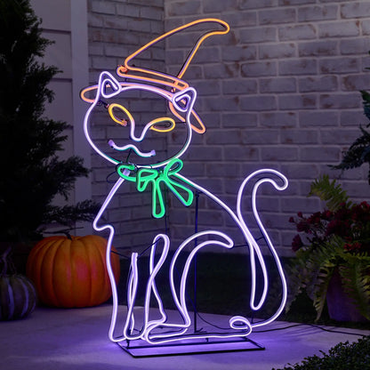 Oversized Neon 3D Halloween Statues